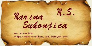 Marina Sukonjica vizit kartica